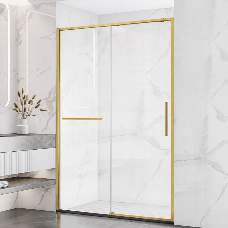 Душевая дверь Vincea Slim Soft 140 VDS-1SS140CLG профиль Брашированное золото стекло прозрачное Душевая дверь Vincea Slim Soft 140 VDS-1SS140CLG профиль Брашированное золото стекло прозрачное