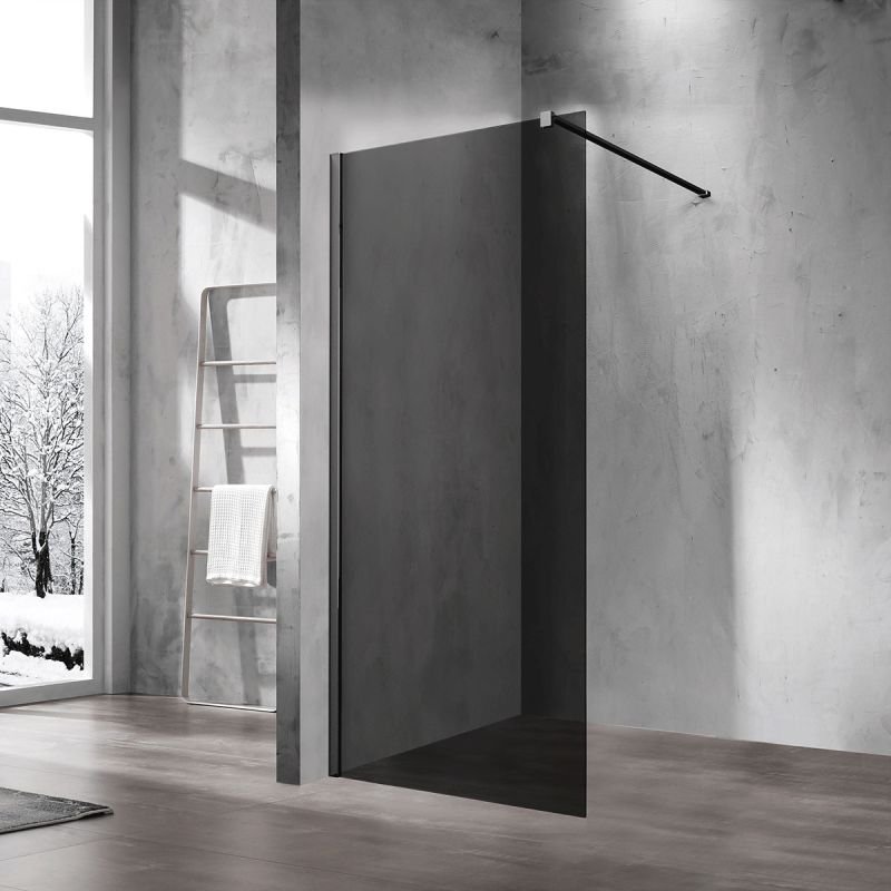 Душевая перегородка Vincea Walk-in VSW-1H110CGB 110 см, черный, стекло тонированное Душевая перегородка Vincea Walk-in VSW-1H110CGB 110 см, черный, стекло тонированное