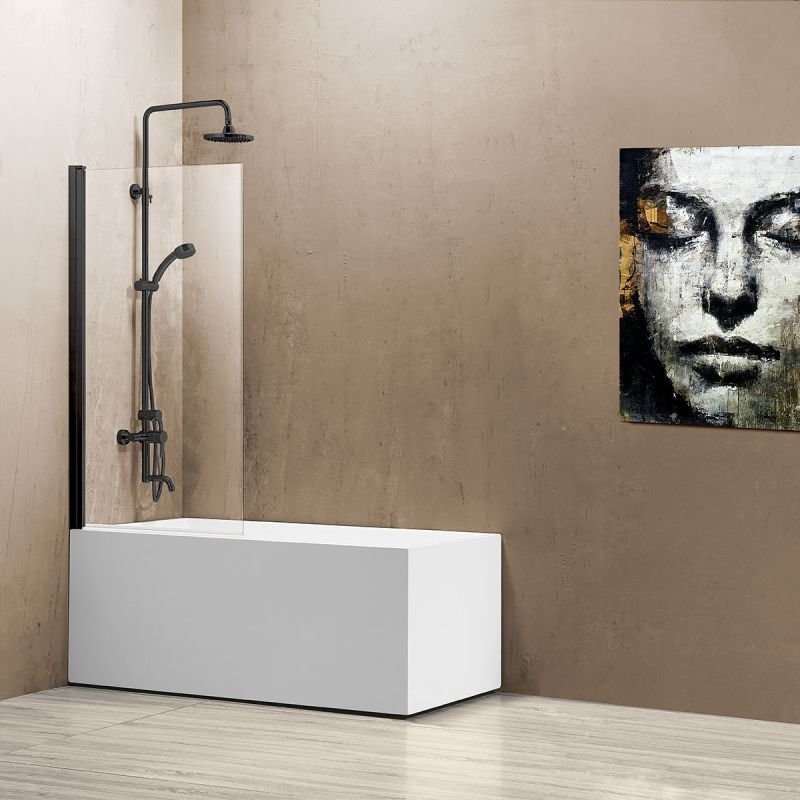 Шторка на ванну Vincea VSB-11800CLB 80 см, профиль чёрный, стекло прозрачное Шторка на ванну Vincea VSB-11800CLB 80 см, профиль чёрный, стекло прозрачное