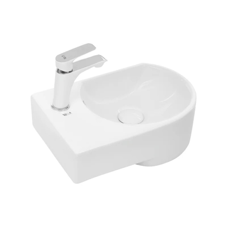 Раковина WeltWasser Aisbach 5014 L 41 10000003876 Белый глянец