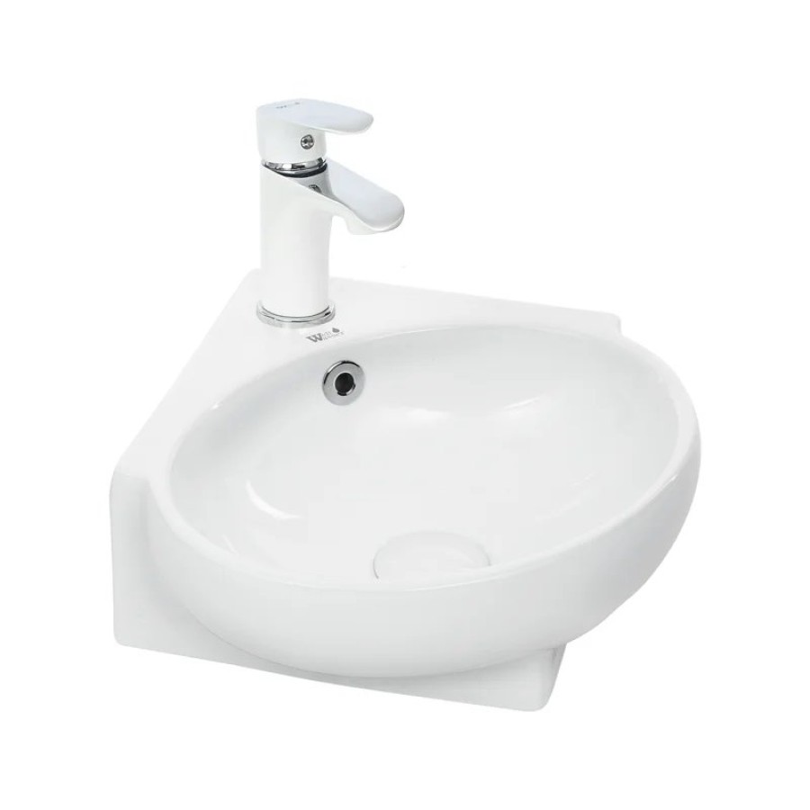 Раковина WeltWasser Aisbach 5010 39 10000003871 угловая Белый глянец