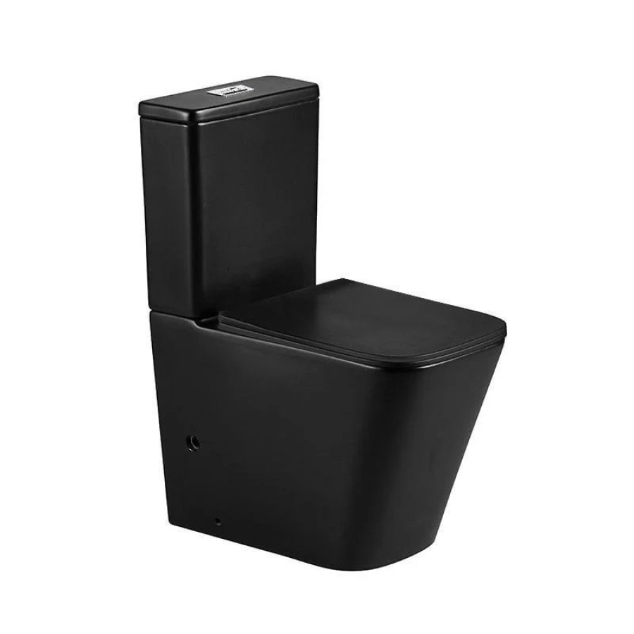 Унитаз компакт WeltWasser Gelbach 001 XL MT-BL 10000005776 Черный матовый с бачком и сиденьем Микролифт