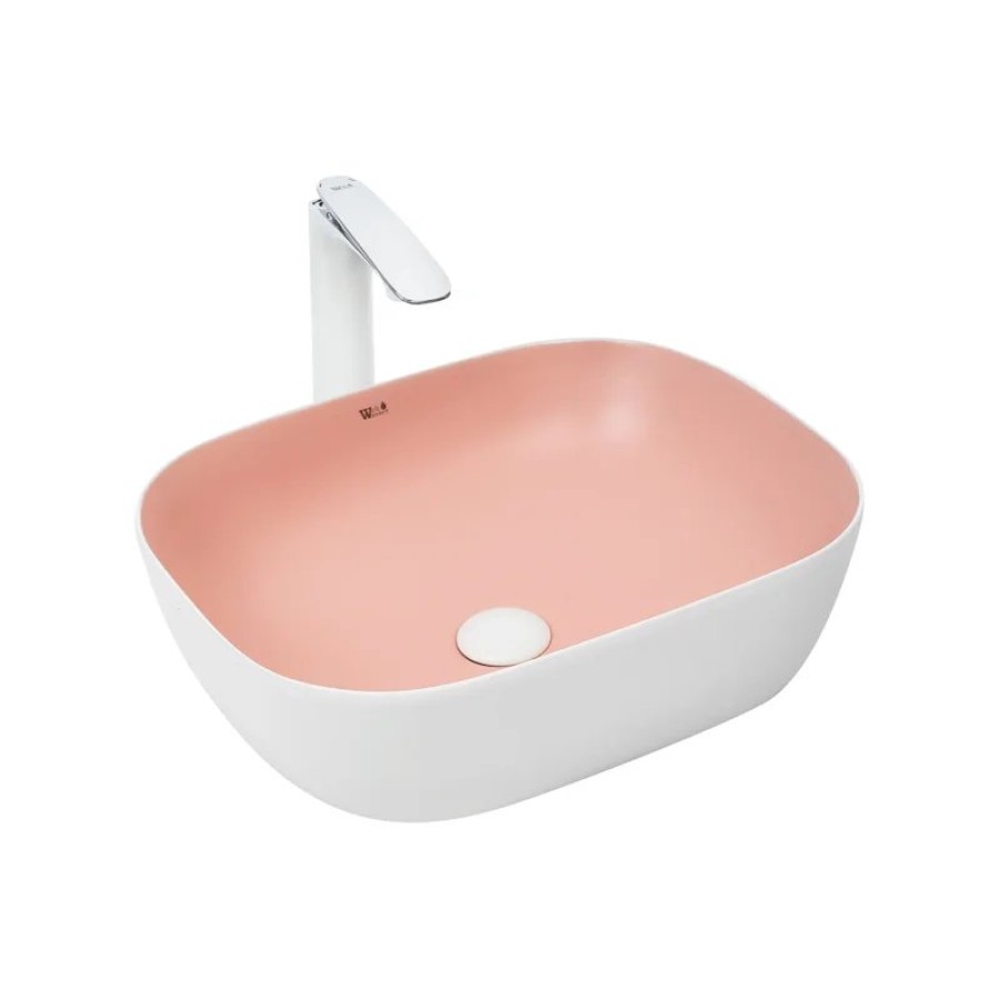 Раковина-чаша WeltWasser Elbach M2143 WP 49 10000004525 Белая Розовая