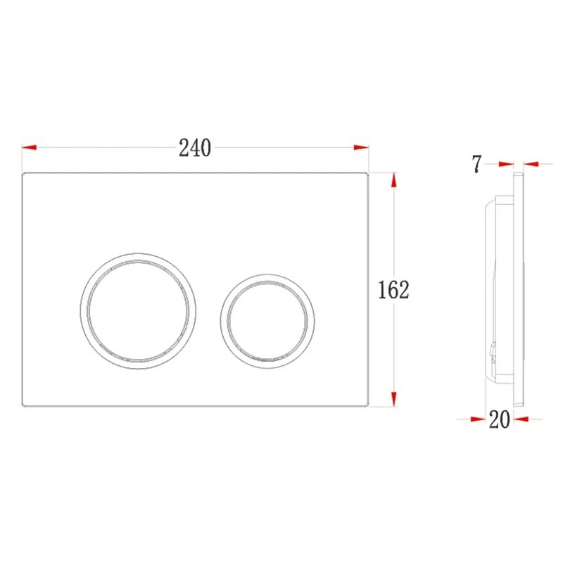 Кнопка смыва Veconi FLUSH V11, FLV11-W, 240х162х7, пластик, белый Кнопка смыва Veconi FLUSH V11, FLV11-W, 240х162х7, пластик, белый