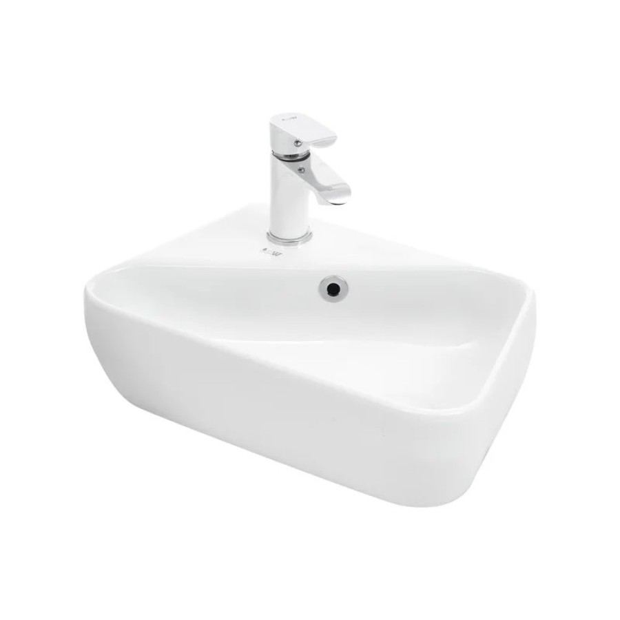 Раковина WeltWasser Aisbach 5096 L 46 10000004599 Белый глянец