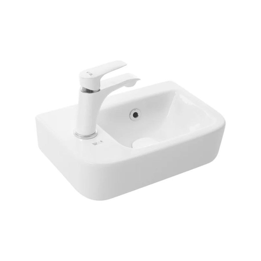 Раковина WeltWasser Aisbach 10100 L 37 10000004590 Белый глянец