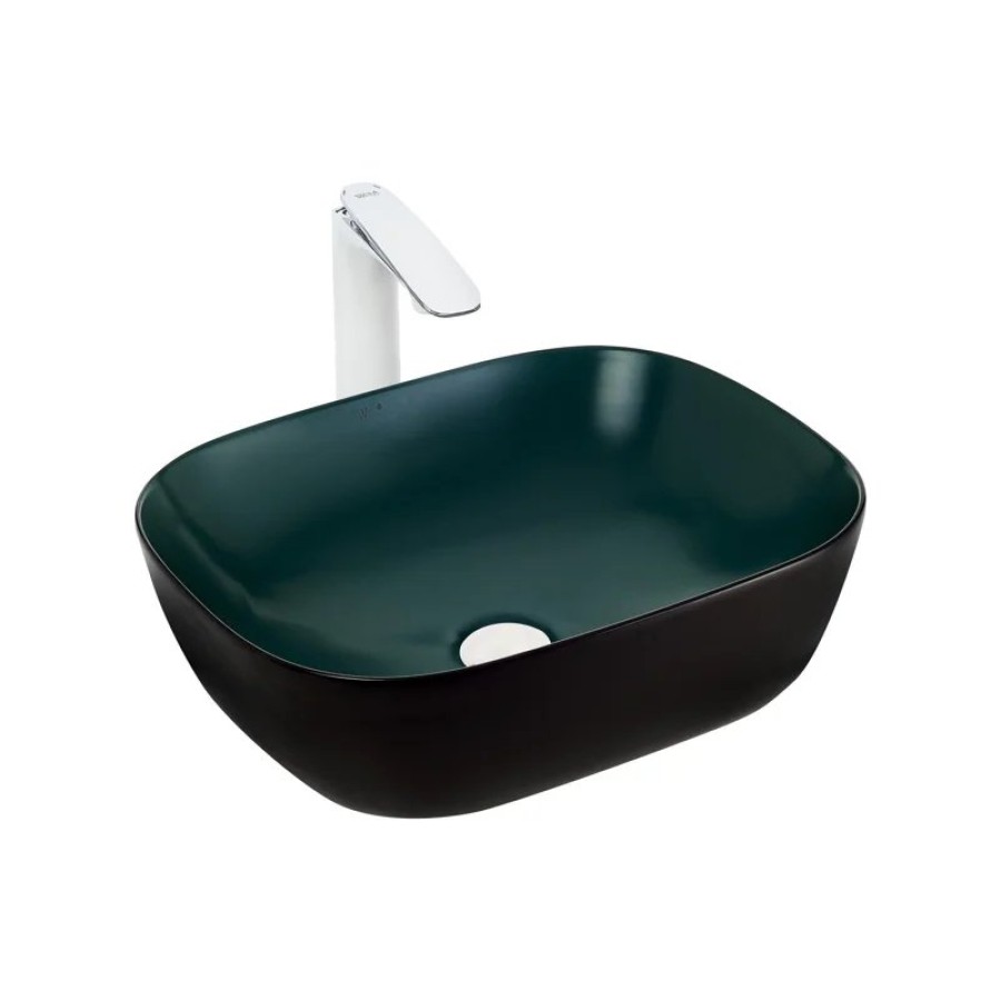 Раковина-чаша WeltWasser Elbach M2143 BBG 49 10000005600 Черно-зеленая матовая