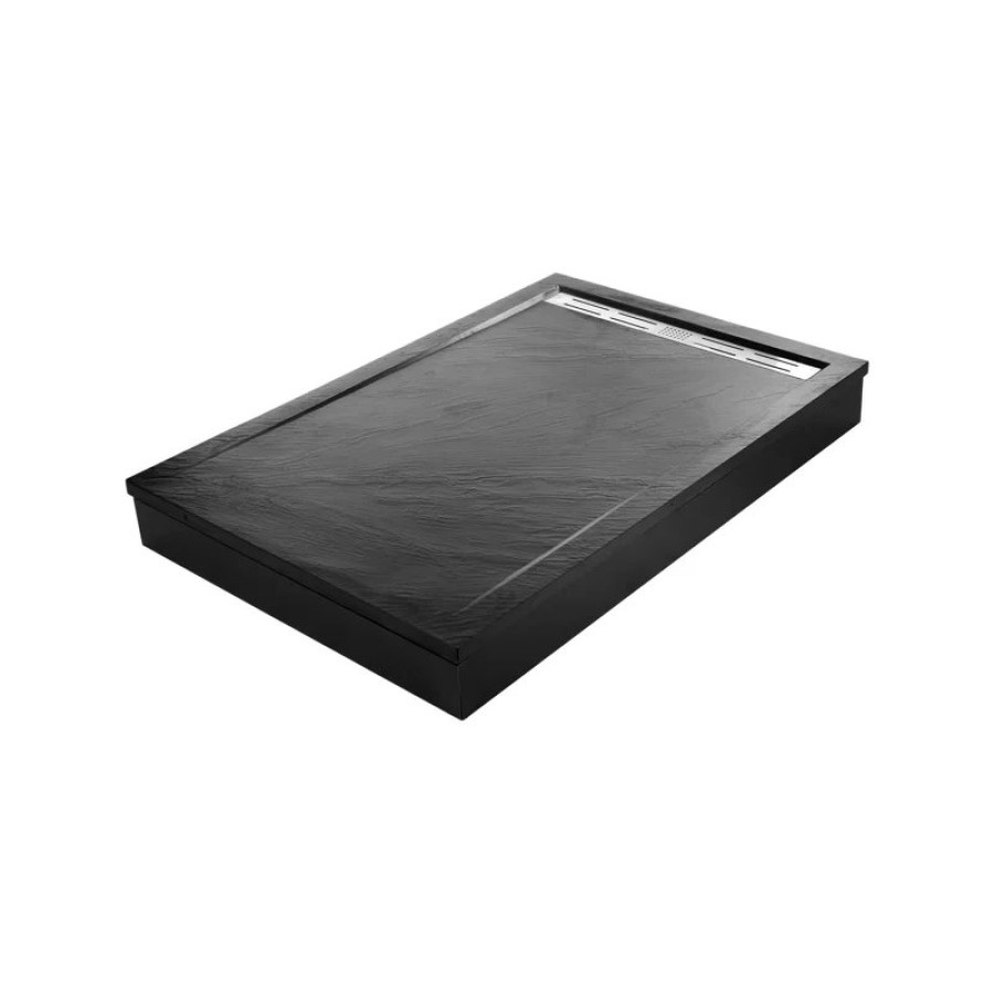 Душевой поддон из искусственного камня WeltWasser WW TRS 14080 STONE-BL 140x80 10000004383 Черный