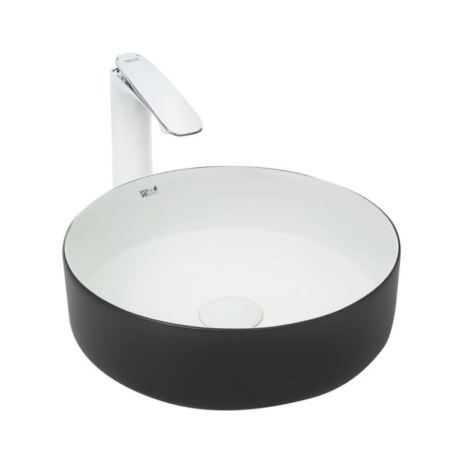 Раковина-чаша WeltWasser Elbach M3134 BW 35 10000004522 Черная Белая