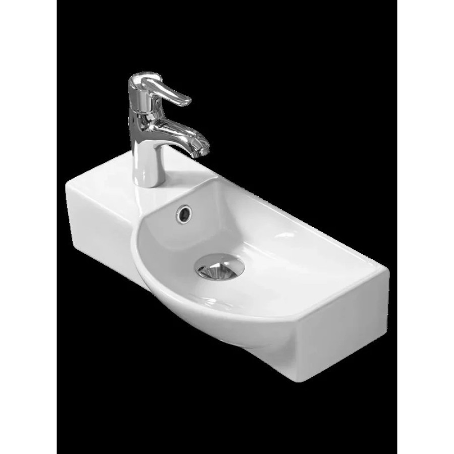 Раковина WeltWasser Aisbach 7950 GL-WT L 50 10000008692 Белая глянцевая