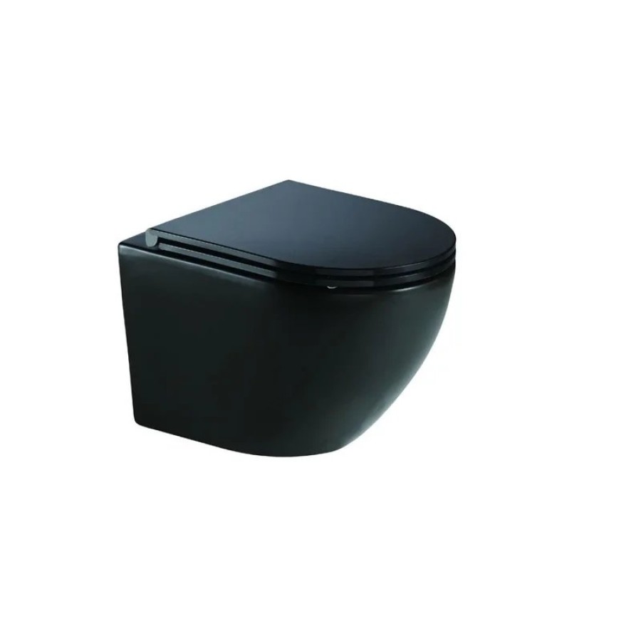 Унитаз WeltWasser Merzbach 041 XL MT-BL 10000008269 подвесной Черный матовый с сиденьем Микролифт