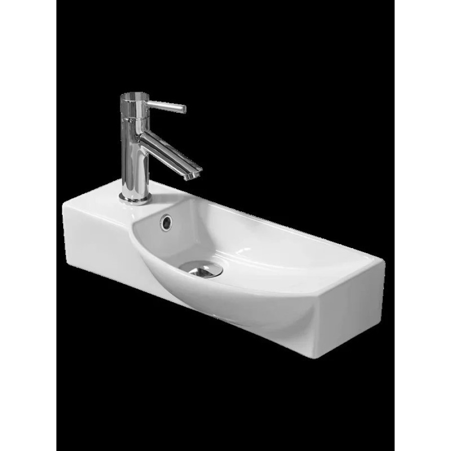 Раковина WeltWasser Aisbach 7945 GL-WT L 45 10000008690 Белая глянцевая