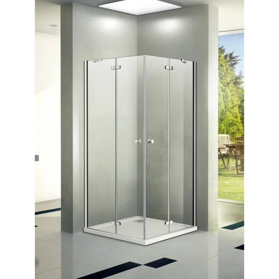 Душевой уголок WeltWasser WW200 Q22 100x100 10000002933 профиль Хром стекло прозрачное