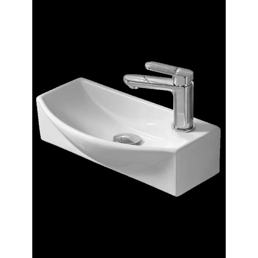 Раковина WeltWasser Aisbach 7946 GL-WT R 45 10000008695 Белая глянцевая