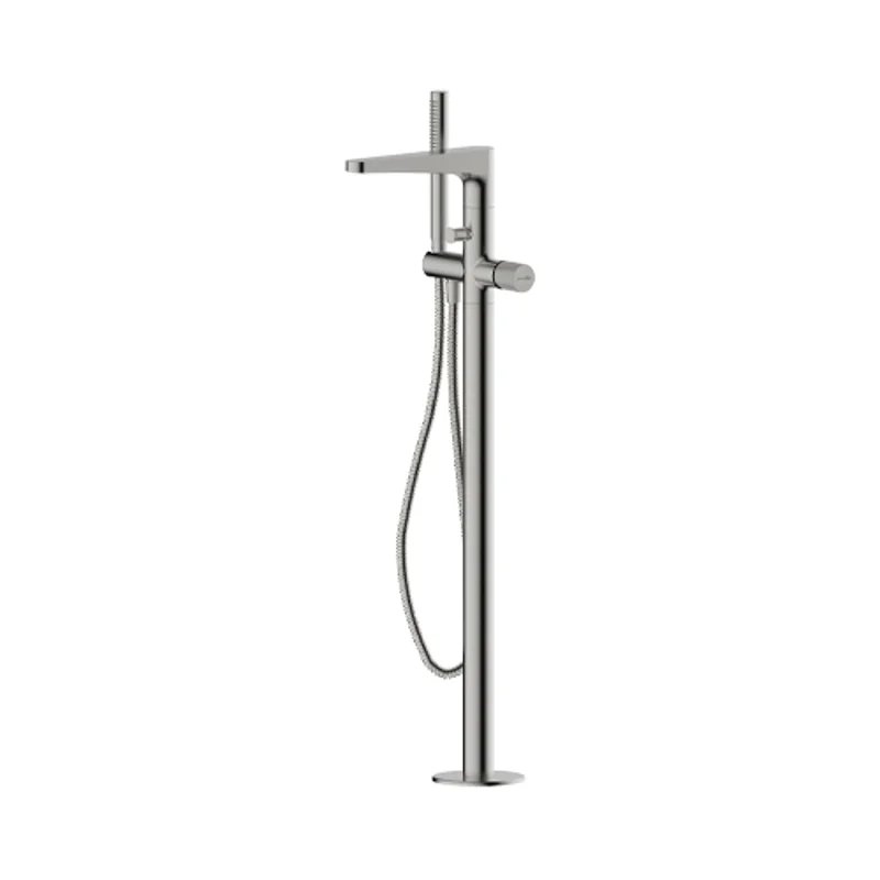 Смеситель для ванны и душа WasserKRAFT Tauber, напольный, никель, 6421 Смеситель для ванны и душа WasserKRAFT Tauber, напольный, никель, 6421