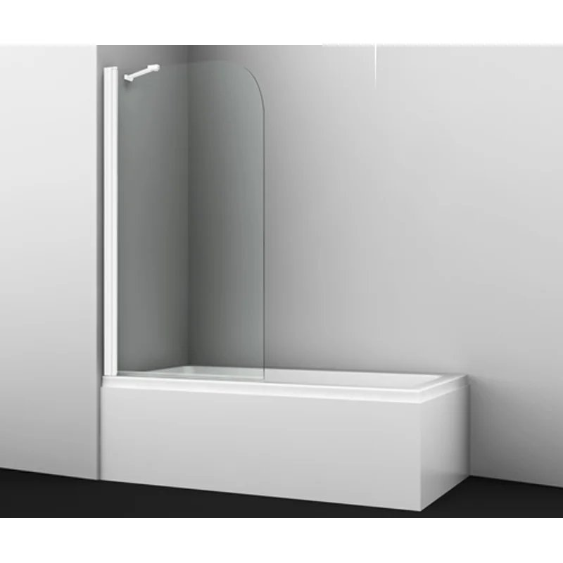 Шторка на ванну WasserKRAFT Leine 80 35P01-80WHITE Fixed профиль Белый стекло прозрачное Шторка на ванну WasserKRAFT Leine 80 35P01-80WHITE Fixed профиль Белый стекло прозрачное