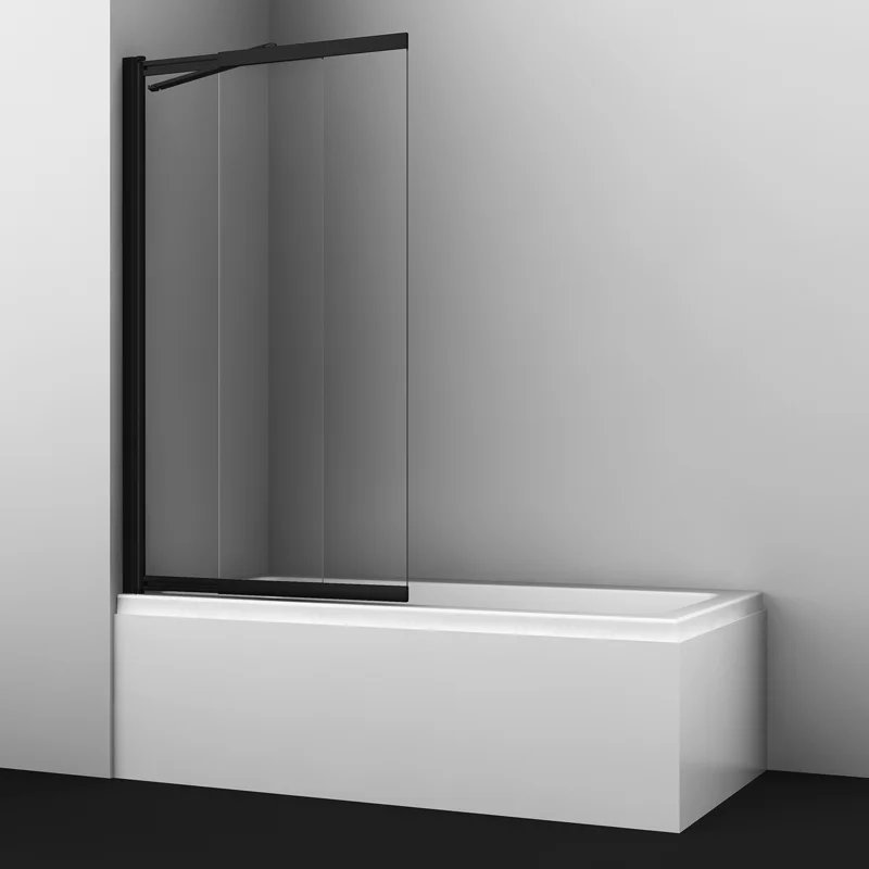 Шторка на ванну WasserKRAFT Dill 80 61S02-80WS Fixed профиль Черный стекло прозрачное Шторка на ванну WasserKRAFT Dill 80 61S02-80WS Fixed профиль Черный стекло прозрачное