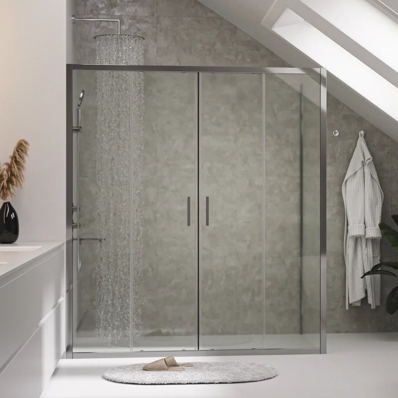 Душевой уголок WasserKRAFT Lippe 150x100 45S49 профиль Серебристый стекло прозрачное Душевой уголок WasserKRAFT Lippe 150x100 45S49 профиль Серебристый стекло прозрачное