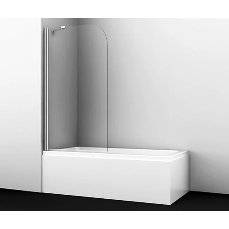 Шторка на ванну WasserKRAFT Leine 80 35P01-80 Fixed профиль Хром стекло прозрачное Шторка на ванну WasserKRAFT Leine 80 35P01-80 Fixed профиль Хром стекло прозрачное