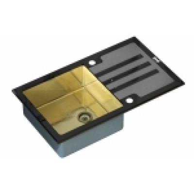 Кухонная мойка ZorG Glass GL-7851-BLACK-BRONZE Черны...