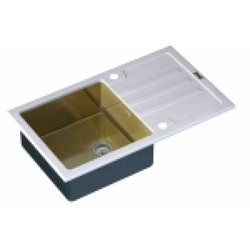 Кухонная мойка ZorG Glass GL-7851-WHITE-BRONZE Белый / Бронза Кухонная мойка ZorG Glass GL-7851-WHITE-BRONZE Белый / Бронза