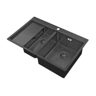 Кухонная мойка ZorG PVD Grafit PVD 5178-2-R GRAFIT Г...