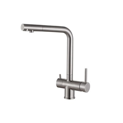 Смеситель ZorG Inox SZR-7039 для кухонной мойки, сталь