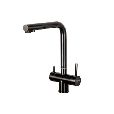 Смеситель ZorG Inox SZR-7039 GRAFIT для кухонной мой...