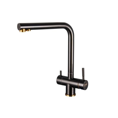 Смеситель ZorG Inox SZR-2020 BR/ GRAFIT для кухонной...