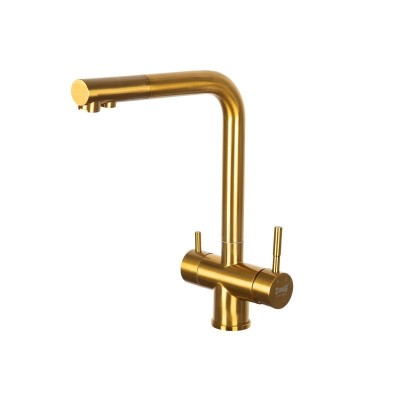 Смеситель ZorG Inox SZR-7039 BRONZE для кухонной мой...