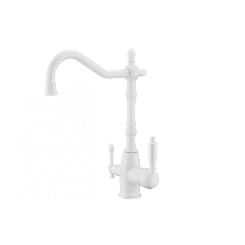 Смеситель ZorG Sanitary ZR 312 YF-33-WHITE для кухонной мойки, белый Смеситель ZorG Sanitary ZR 312 YF-33-WHITE для кухонной мойки, белый