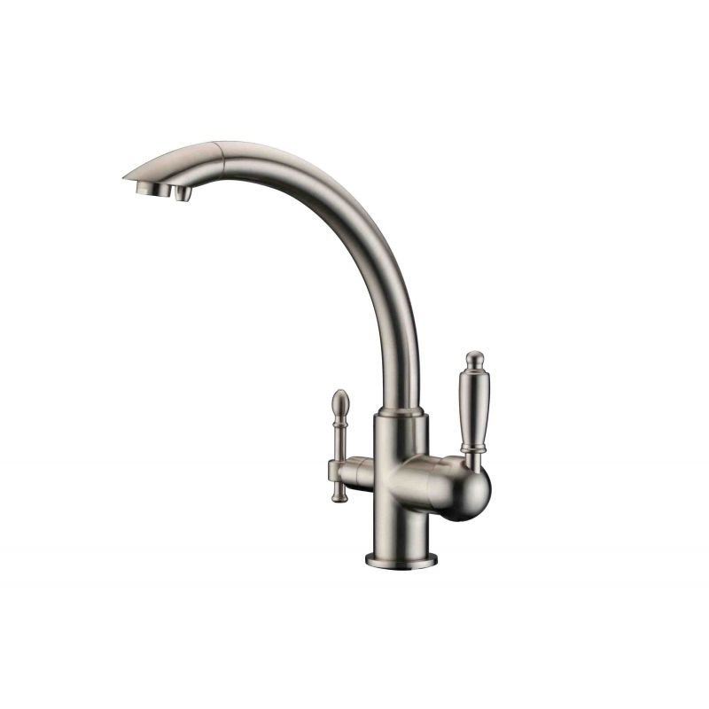 Смеситель ZorG Clean Water ZR 314 YF-33 SATIN для кухонной мойки, сталь Смеситель ZorG Clean Water ZR 314 YF-33 SATIN для кухонной мойки, сталь