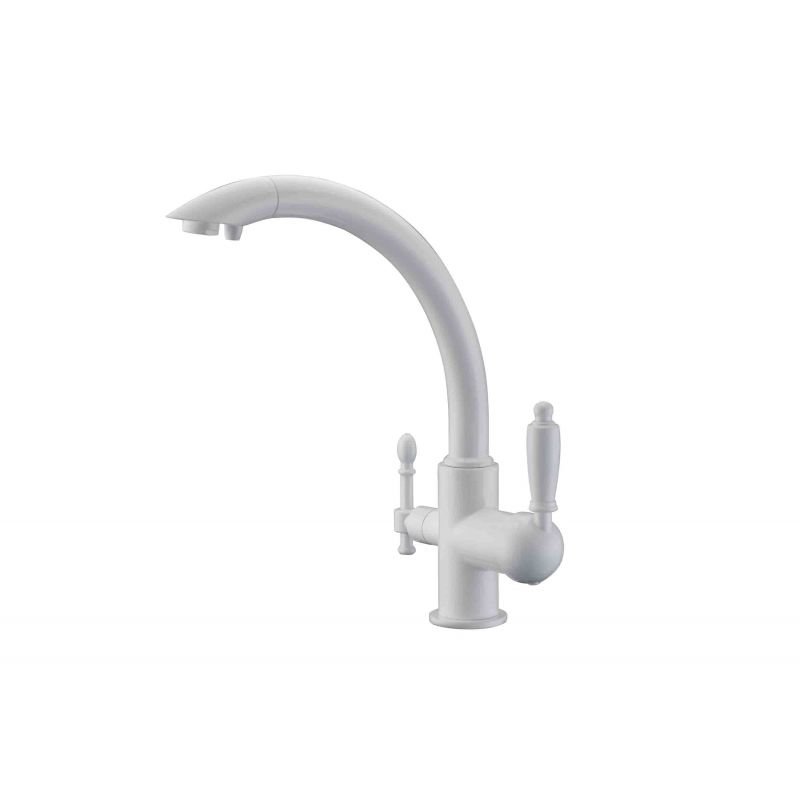 Смеситель ZorG Clean Water ZR 314 YF-33 WHITE для кухонной мойки, белый Смеситель ZorG Clean Water ZR 314 YF-33 WHITE для кухонной мойки, белый