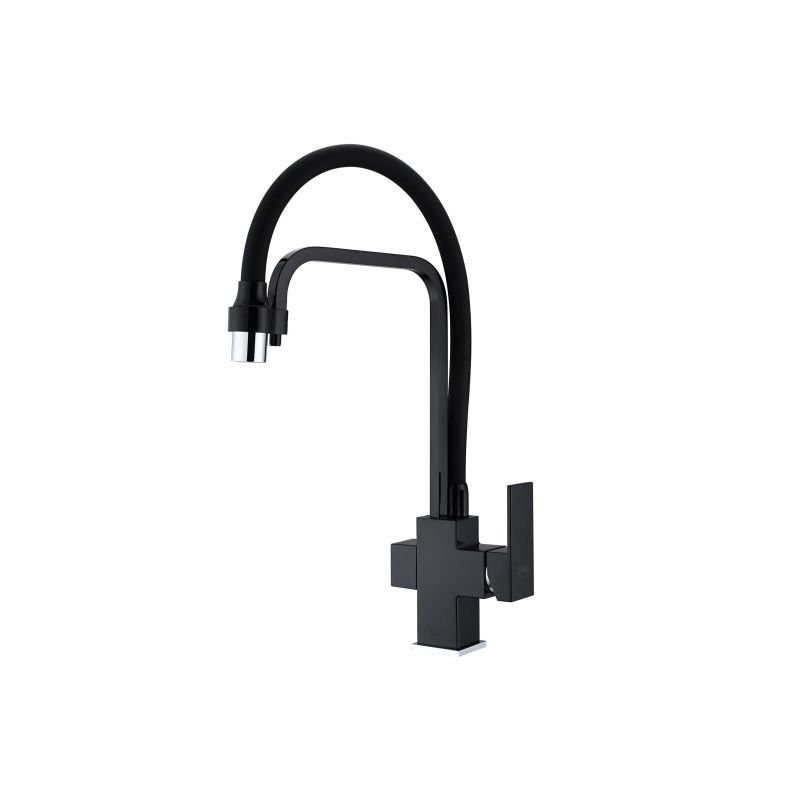 Смеситель ZorG Sanitary ZR 341-6 YF BLACK для кухонной мойки, черный Смеситель ZorG Sanitary ZR 341-6 YF BLACK для кухонной мойки, черный