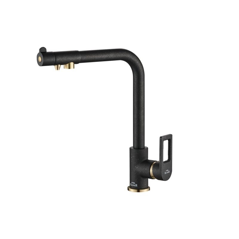 Смеситель Steel Hammer SH 572 BLACK BR для кухонной мойки, черный/бронза Смеситель Steel Hammer SH 572 BLACK BR для кухонной мойки, черный/бронза