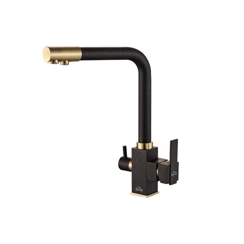 Смеситель Steel Hammer SH 805 BLACK BR для кухонной мойки, черный/бронза Смеситель Steel Hammer SH 805 BLACK BR для кухонной мойки, черный/бронза