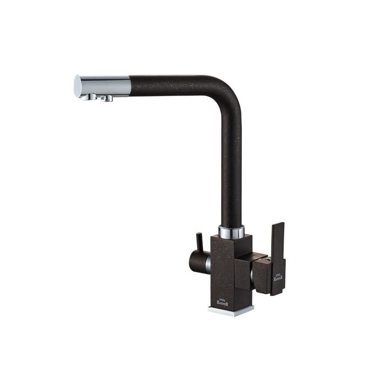 Смеситель Steel Hammer SH 805 BLACK CR для кухонной мойки, черный/хром Смеситель Steel Hammer SH 805 BLACK CR для кухонной мойки, черный/хром