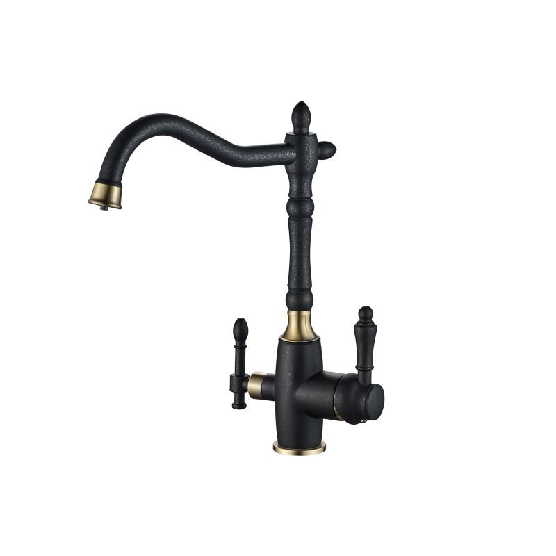 Смеситель Steel Hammer SH 812 BLACK BR для кухонной мойки, черный/бронза Смеситель Steel Hammer SH 812 BLACK BR для кухонной мойки, черный/бронза