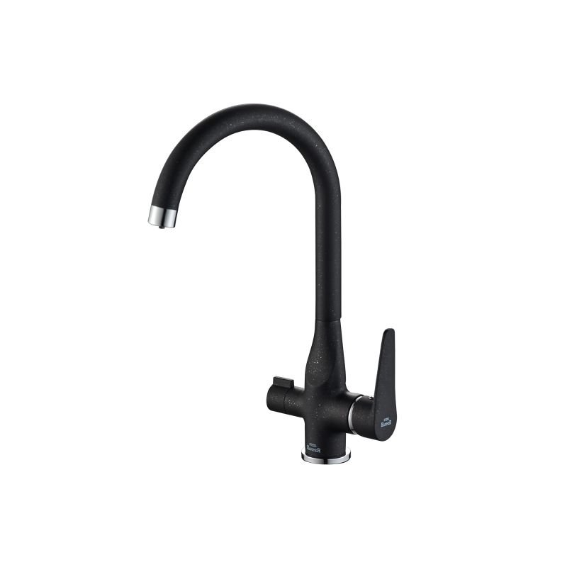 Смеситель Steel Hammer SH 910 BLACK CR для кухонной мойки, черный/хром Смеситель Steel Hammer SH 910 BLACK CR для кухонной мойки, черный/хром