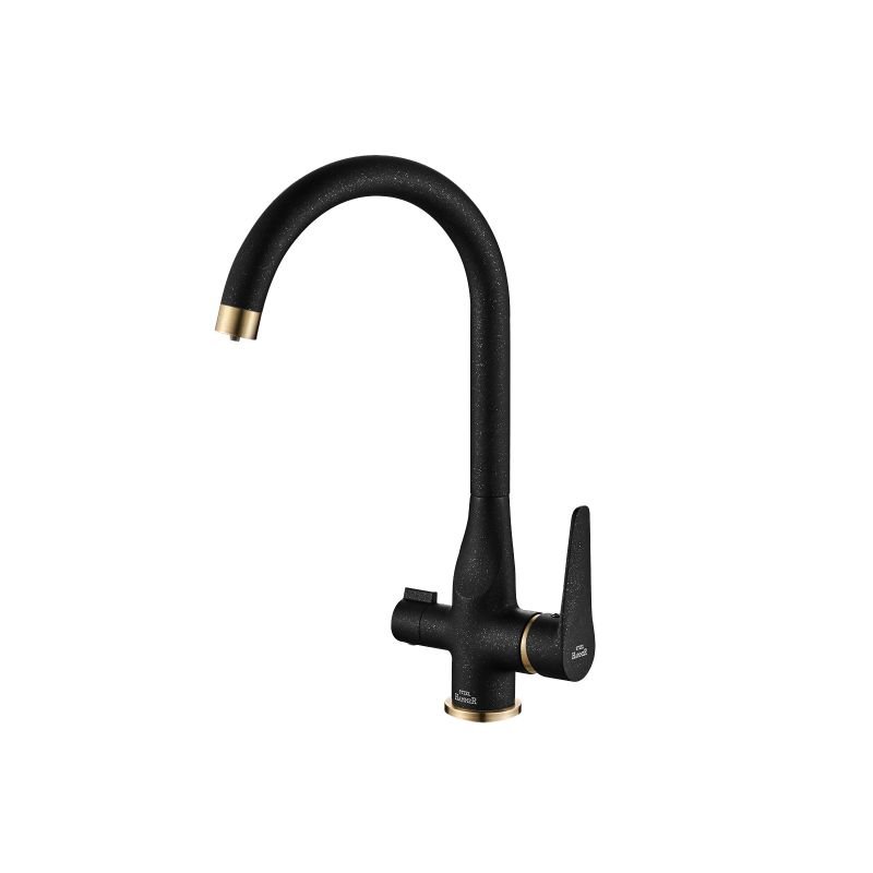 Смеситель Steel Hammer SH 910 BLACK BR для кухонной мойки, черный/бронза Смеситель Steel Hammer SH 910 BLACK BR для кухонной мойки, черный/бронза