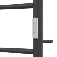 Полотенцесушитель электрический Apextermo Corona CR01164BM, ширина 40 см, высота 60 см, диммер справа, с полкой, цвет черный матовый