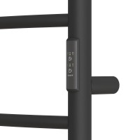 Полотенцесушитель электрический Apextermo Corona CR01185BM, ширина 50 см, высота 80 см, диммер справа, с полкой, цвет черный матовый