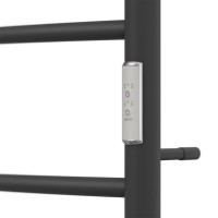 Полотенцесушитель электрический Apextermo Corona CR01185BM, ширина 50 см, высота 80 см, диммер справа, с полкой, цвет черный матовый