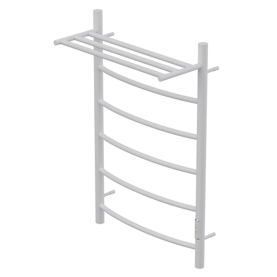 Полотенцесушитель электрический Apextermo Corona CR01185WM, ширина 50 см, высота 80 см, диммер справа, с полкой, цвет белый матовый