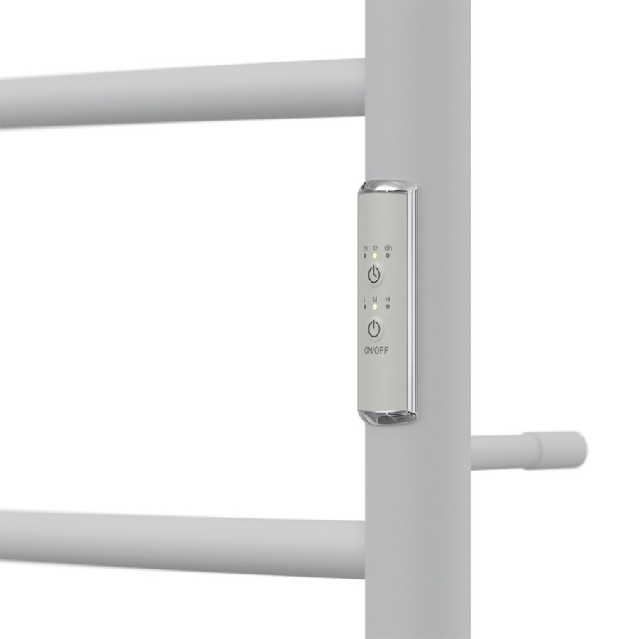 Полотенцесушитель электрический Apextermo Corona CR01185WM, ширина 50 см, высота 80 см, диммер справа, с полкой, цвет белый матовый