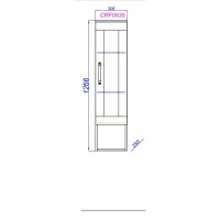Пенал Aqwella Craft CRF0503DB 30 см подвесной, дуб балтийский