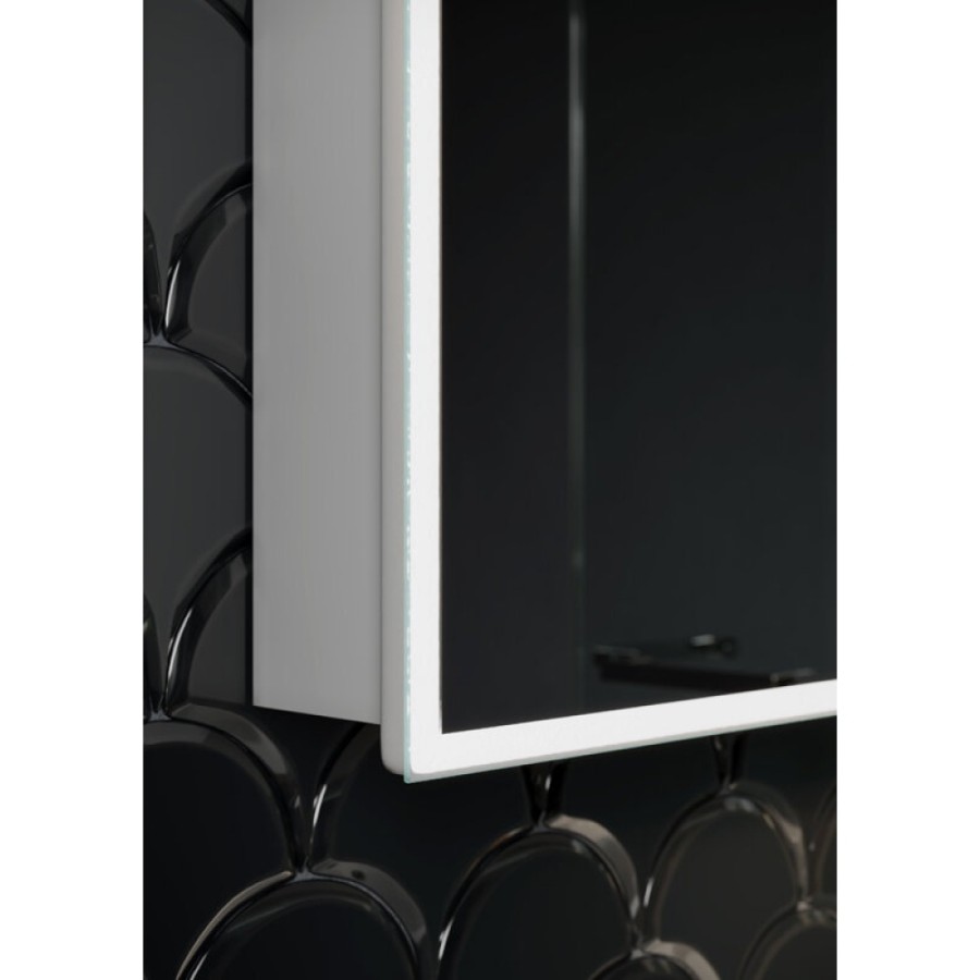 Зеркальный шкаф Sancos Cube CU600 60, с подсветкой, 60 х 80 см