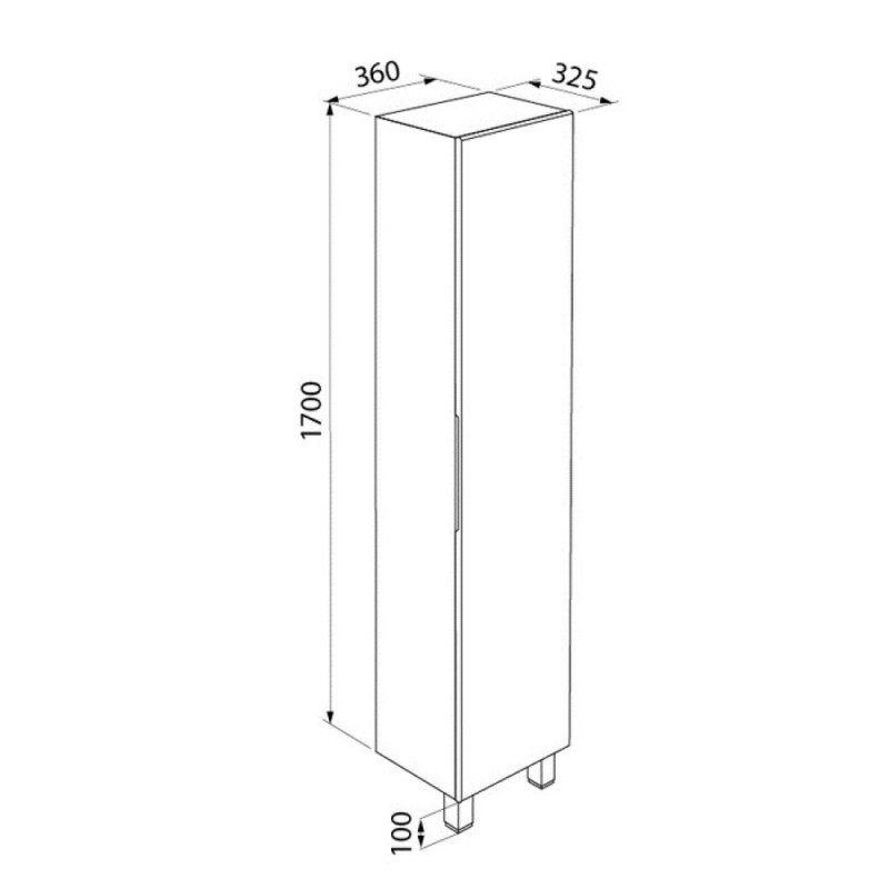 Пенал Iddis Custo CUS40W0i97 40 см напольный, белый