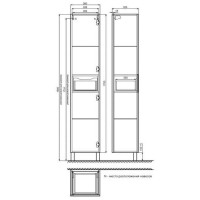 Пенал Iddis Custo CUS40W0i97 40 см напольный, белый