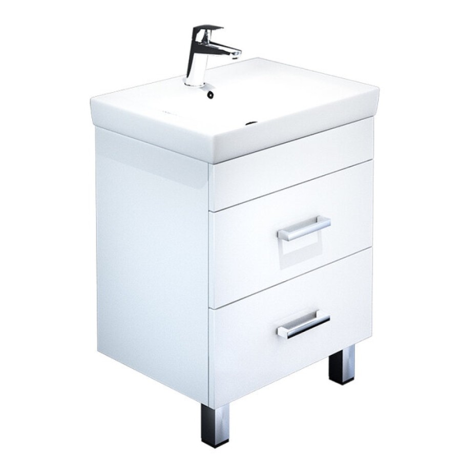 Тумба с раковиной Iddis Custo CUS55W0i95K 55 см, подвесная, белая